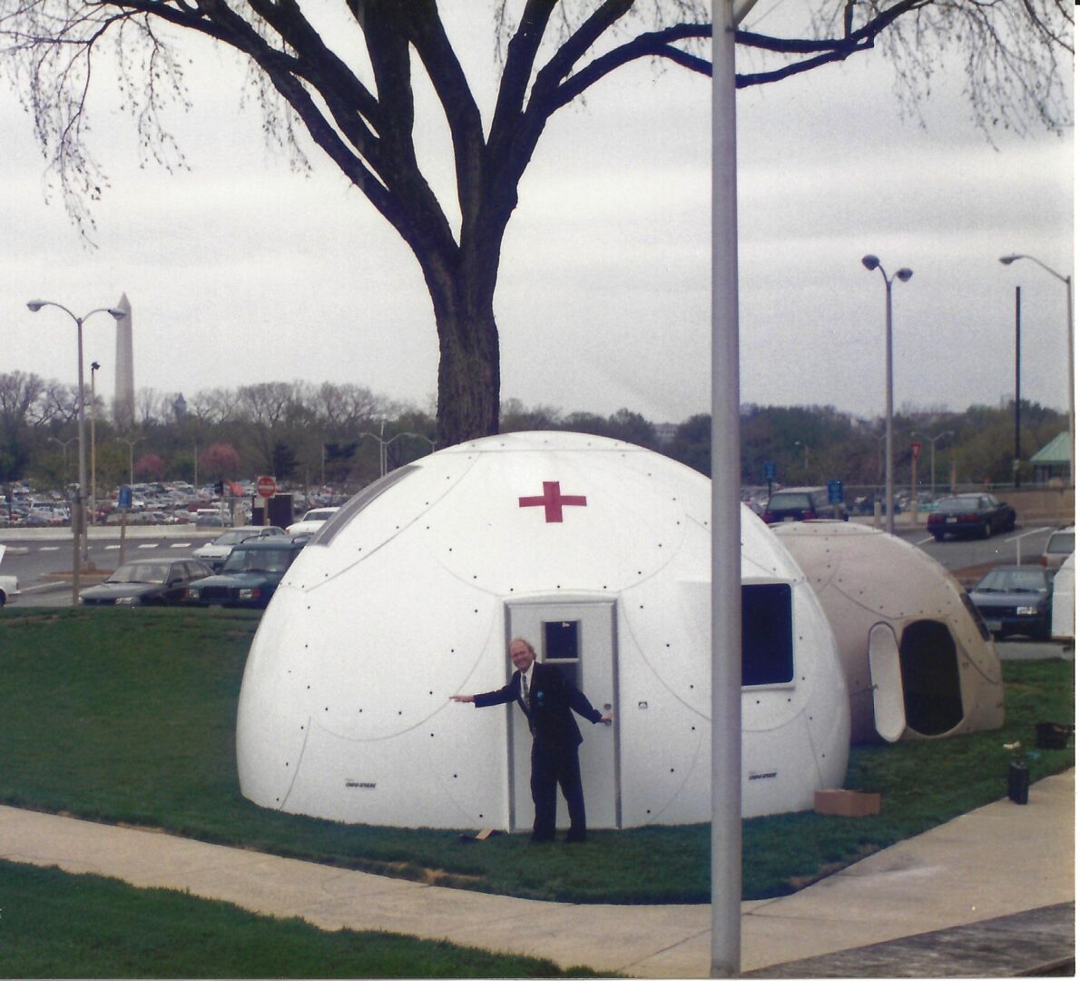 red cross safety shelter dome from InterShelter Inc