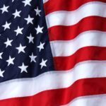 American flag close-up with stars and stripes